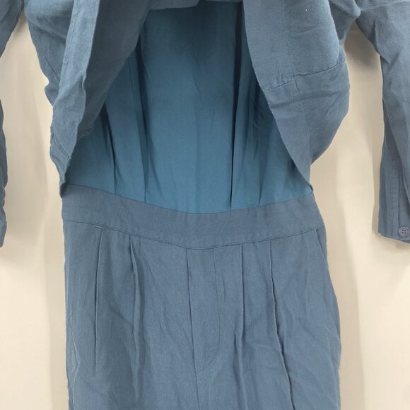 Madewell Turquoise Clermont Overlay Jumpsuit Size XS Blue Green - Picture 8 of 15